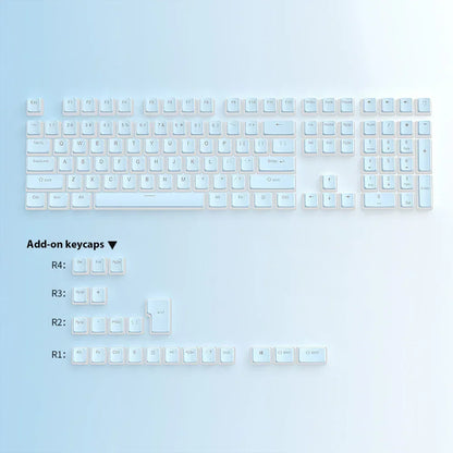 130-Key Pudding PBT Keycap Set – Double Shot Shine-Through Keycaps for 60%, 65%, 75%, TKL & Full Size RGB Mechanical Keyboards