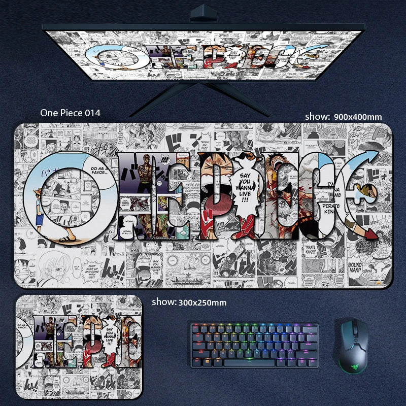 One Piece Anime Character XXL Gaming Mouse Pad – Luffy, Zoro & Crew Desk Mat