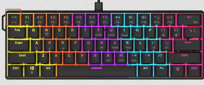 AJAZZ NK61 60% RGB Mechanical Gaming Keyboard – 61 Keys Hot-Swappable Red Switch Wired Mini Keyboard for Gaming & Desk Setup