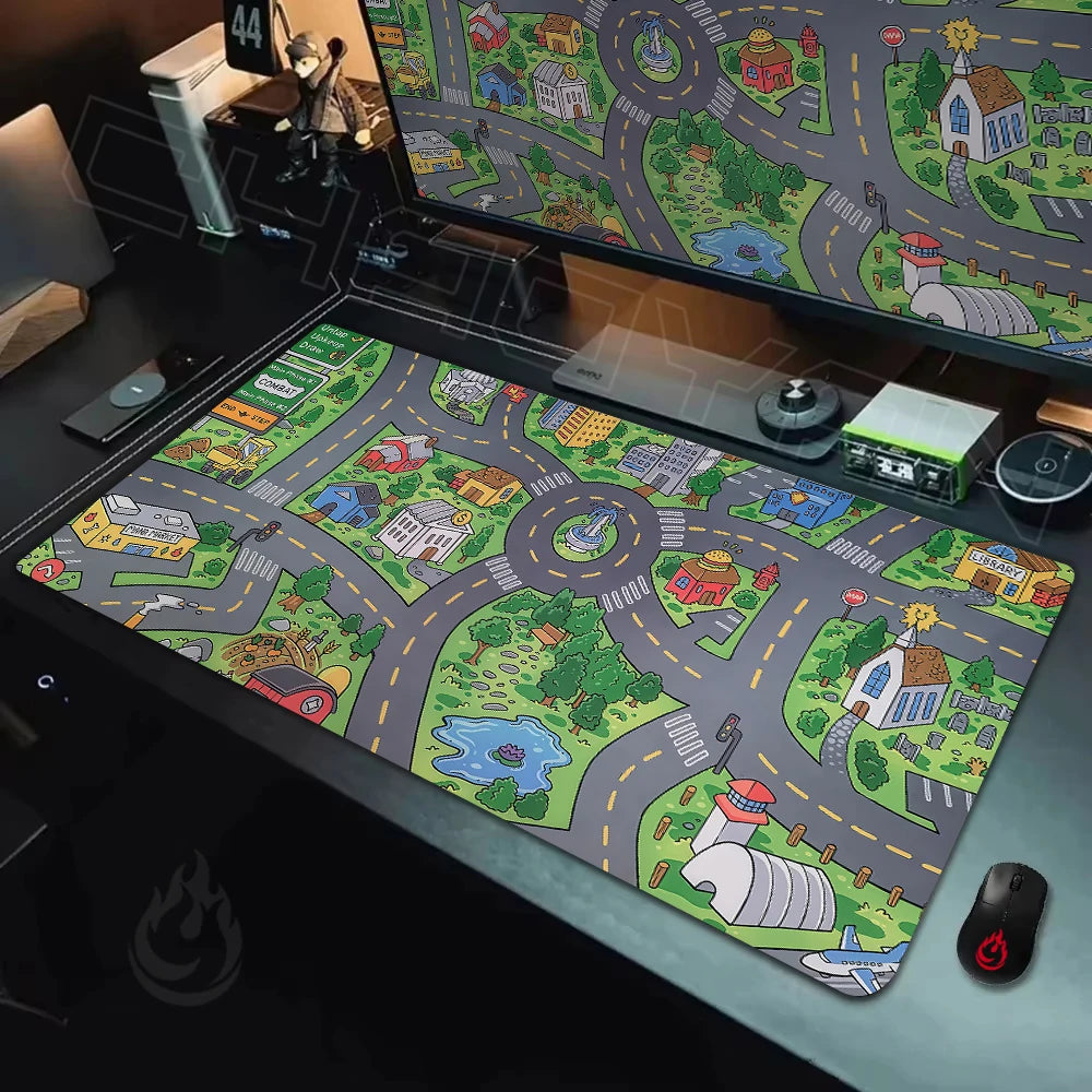 Retro City XXL Gaming Mouse Pad – Vintage Car Desk Mat