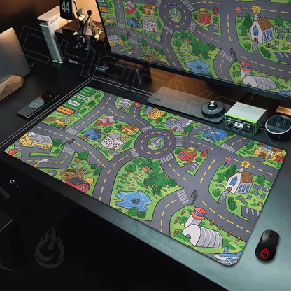 Retro City XXL Gaming Mouse Pad – Vintage Car Desk Mat