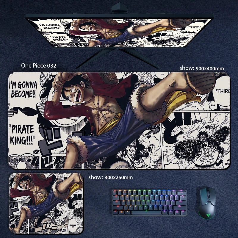 One Piece Anime Character XXL Gaming Mouse Pad – Luffy, Zoro & Crew Desk Mat