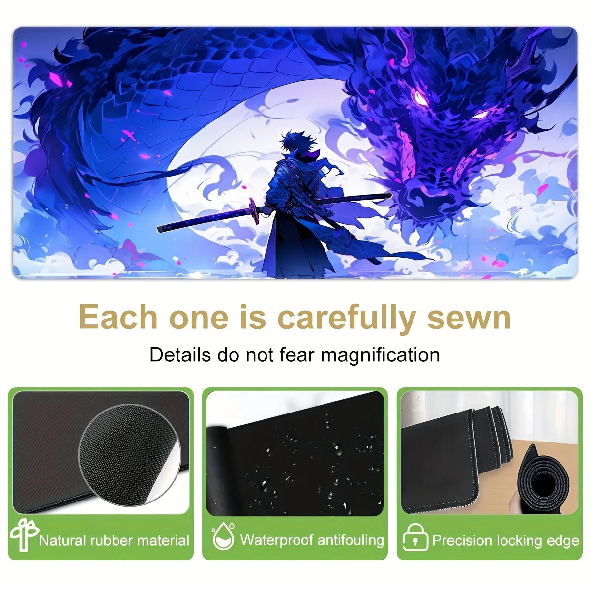 Anime Dragon Boy Large Gaming Mouse Pad Desk Mat