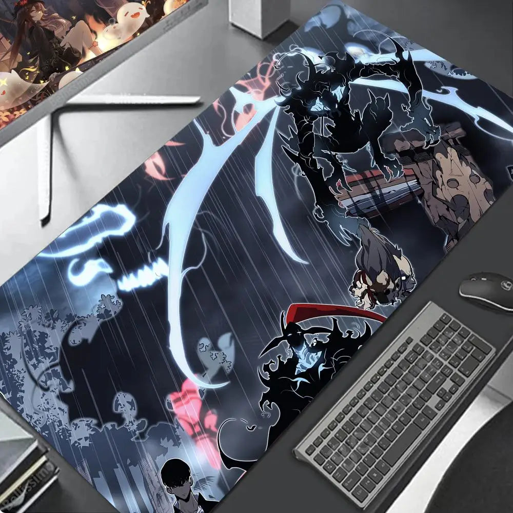 Solo Leveling XL Gaming Desk Mat – Shadow Hunter Edition | Anime Mousepad