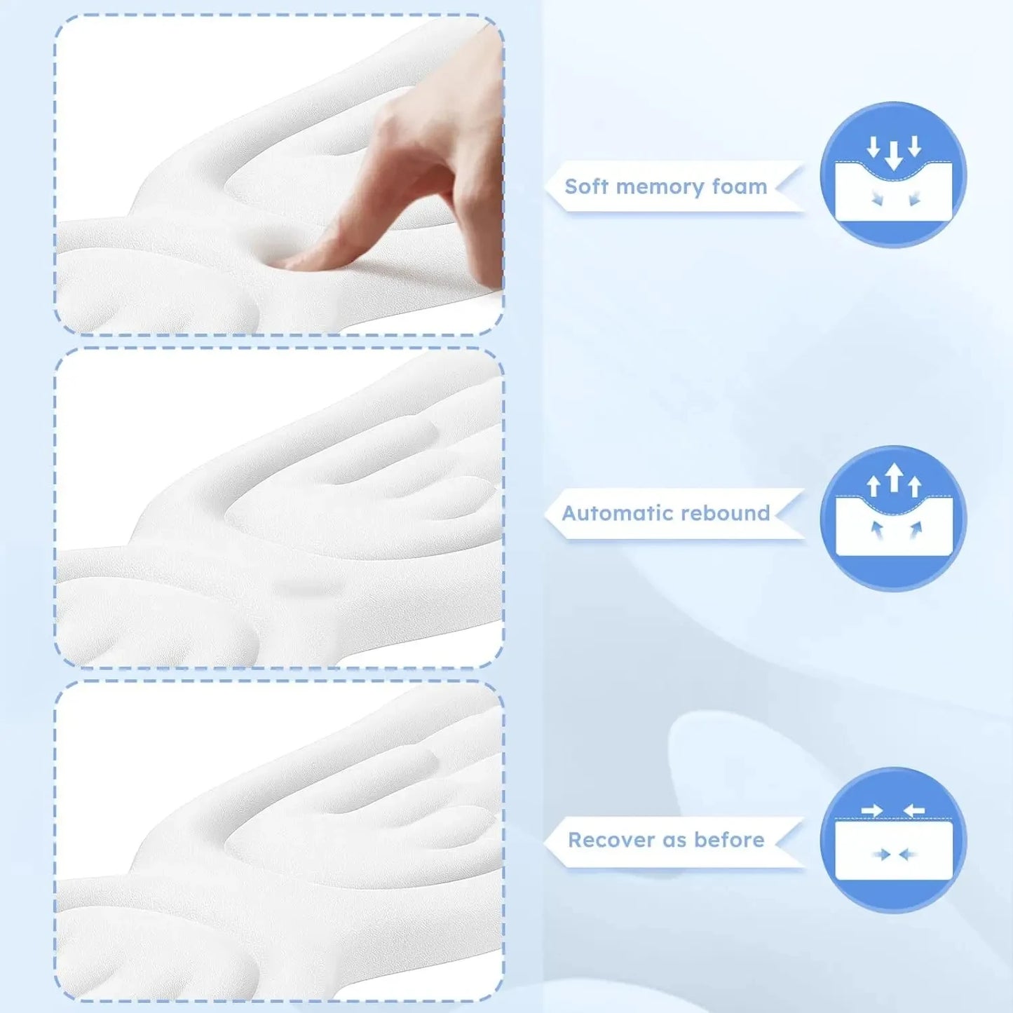 Angel Wing Memory Foam Wrist Rest Set | Keyboard & Mouse | Ergonomic Non-Slip