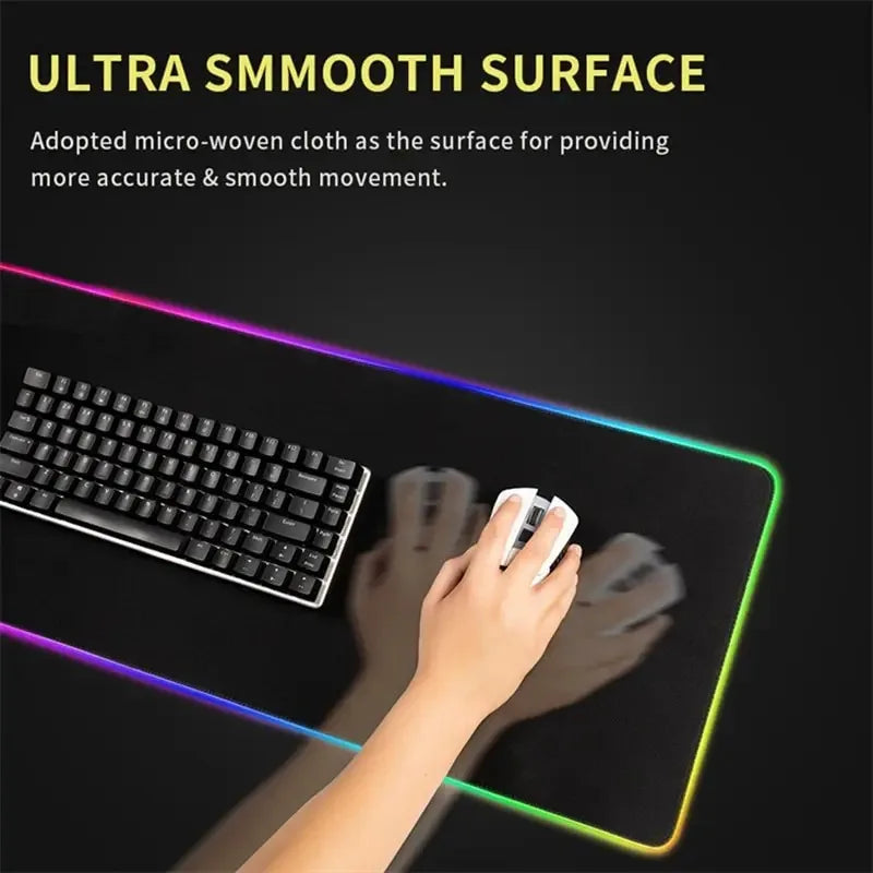 RGB Car Gaming Mouse Pad – LED Desk Mat