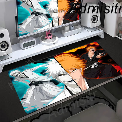Bleach XXL Gaming Desk Mat – Kurosaki Ichigo Black & White Edition