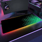 Geometric RGB XXL Gaming Mouse Pad – LED Mouse Mat 90×40cm | Large Non-Slip Desk Mat for PC, Keyboard & Gaming Setup