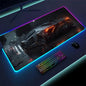 RGB Car Gaming Mouse Pad – LED Desk Mat