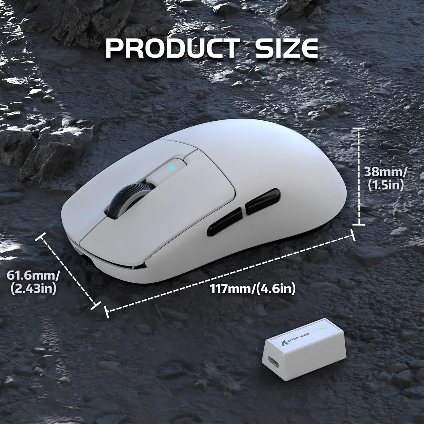 Attack Shark R6 Ultra-Light Wireless Gaming Mouse