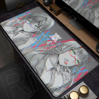 Zero Two Crimson Darling Desk Mat – Darling in the FranXX Anime Mousepad