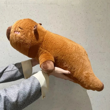 Kawaii Capybara Plush Toy – Soft Stuffed Capybara Pillow | Fluffy Sleeping Cushion for Kids & Room Decor