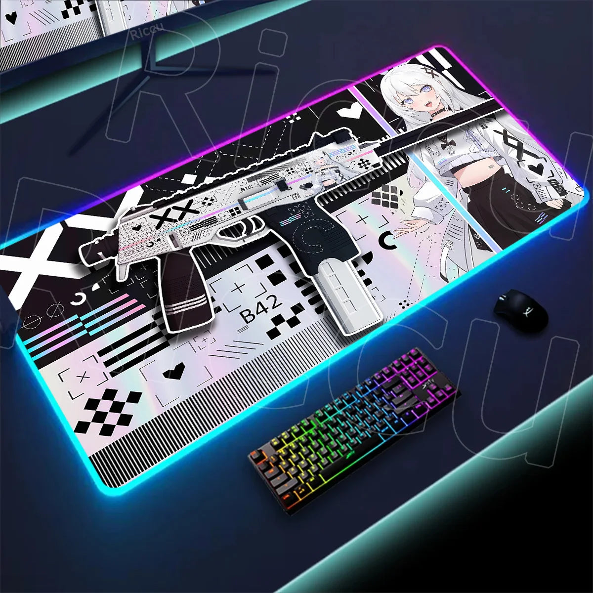 RGB XXL Gaming Mouse Pad – LED Backlit CSGO Desk Mat | Large Non-Slip Keyboard & Mouse Pad for PC Gaming Setup