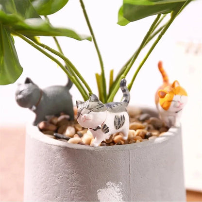 9-Piece Cute Cat Figurine Set