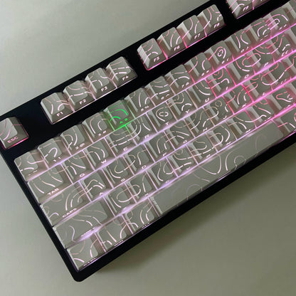 Aurora SideGlow Keycaps – Gradient RGB Shine-Through PBT