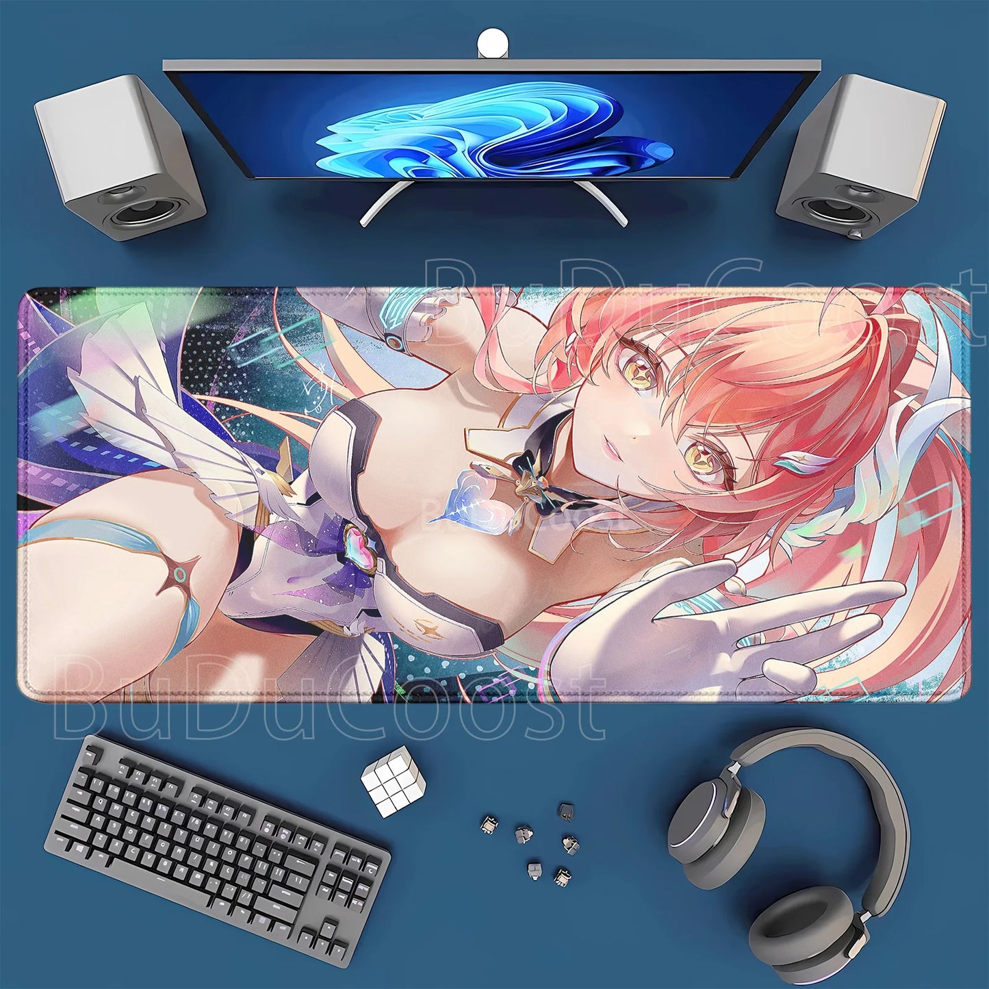 Gaming Mousepad Aemeath Wuthering  400x900mm HD Printing Desk Mat