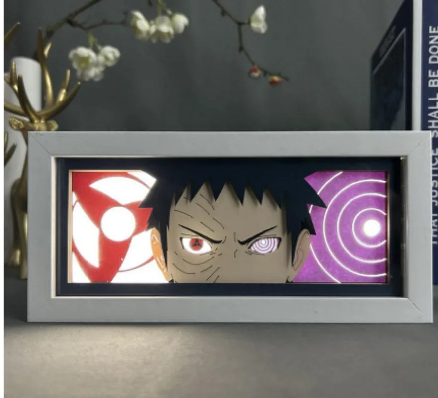 Uchiha Sasuke & Uzumaki Naruto 3D Anime LED Light Box