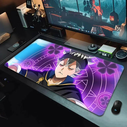 Black Clover XXL Gaming Mouse Pad (90×40cm) – HD Printed Anime Desk Mat with Non-Slip Base & Stitched Edges
