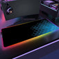 Geometric RGB XXL Gaming Mouse Pad – LED Mouse Mat 90×40cm | Large Non-Slip Desk Mat for PC, Keyboard & Gaming Setup
