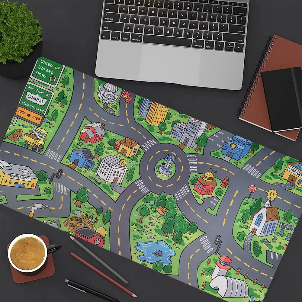 Retro City XXL Gaming Mouse Pad – Vintage Car Desk Mat