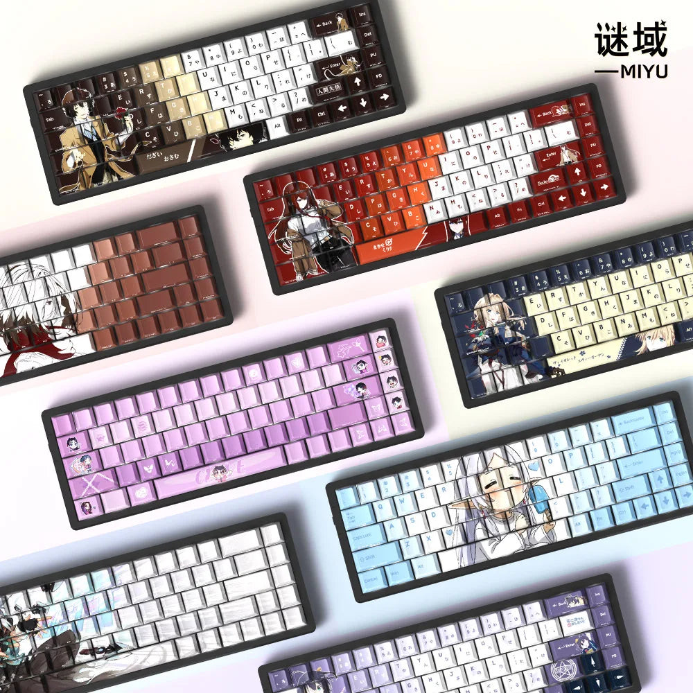 NEON SHOGUN Keycap Set – 129-Key Anime PBT Side-Glow Edition