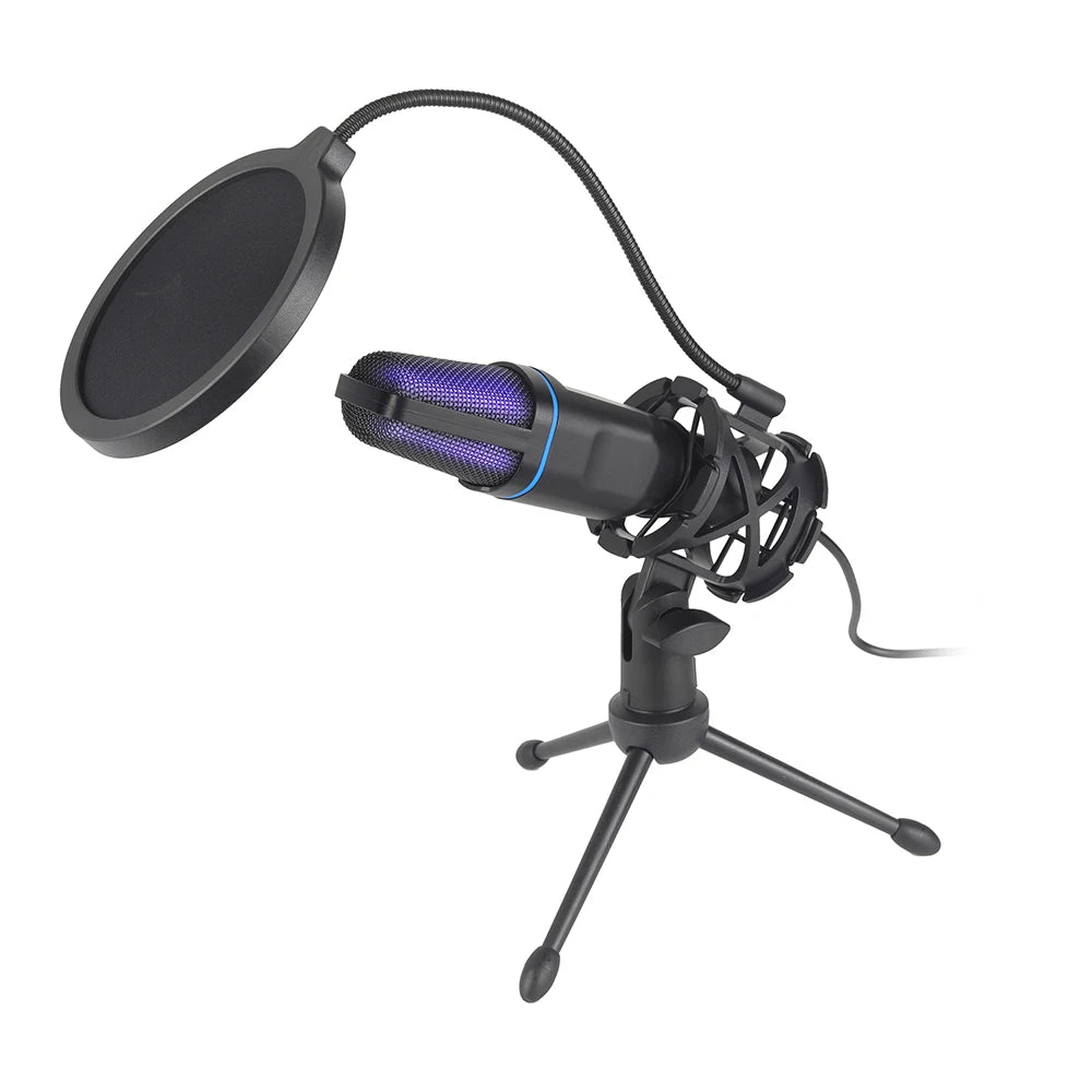 RGB USB Gaming Microphone – Streaming & Podcast Mic