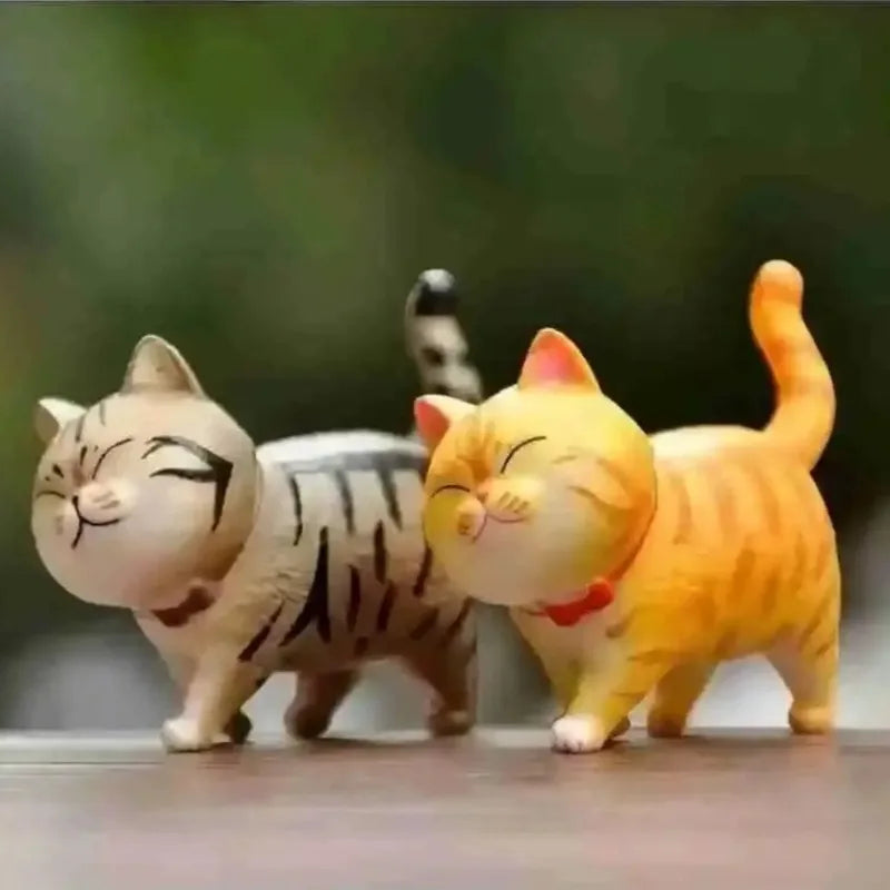 9-Piece Cute Cat Figurine Set