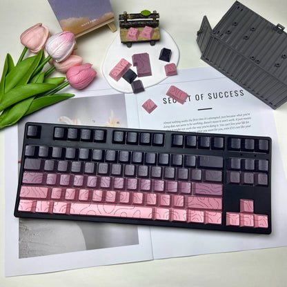 Aurora SideGlow Keycaps – Gradient RGB Shine-Through PBT