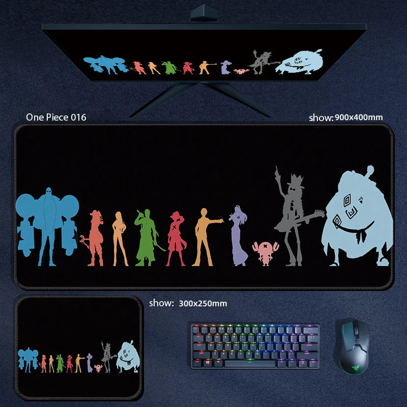 One Piece Anime Character XXL Gaming Mouse Pad – Luffy, Zoro & Crew Desk Mat