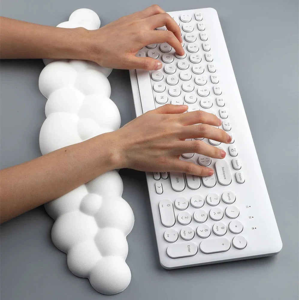 Ergonomic Cloud Wrist Rest Mouse Pad & Keyboard Support Set