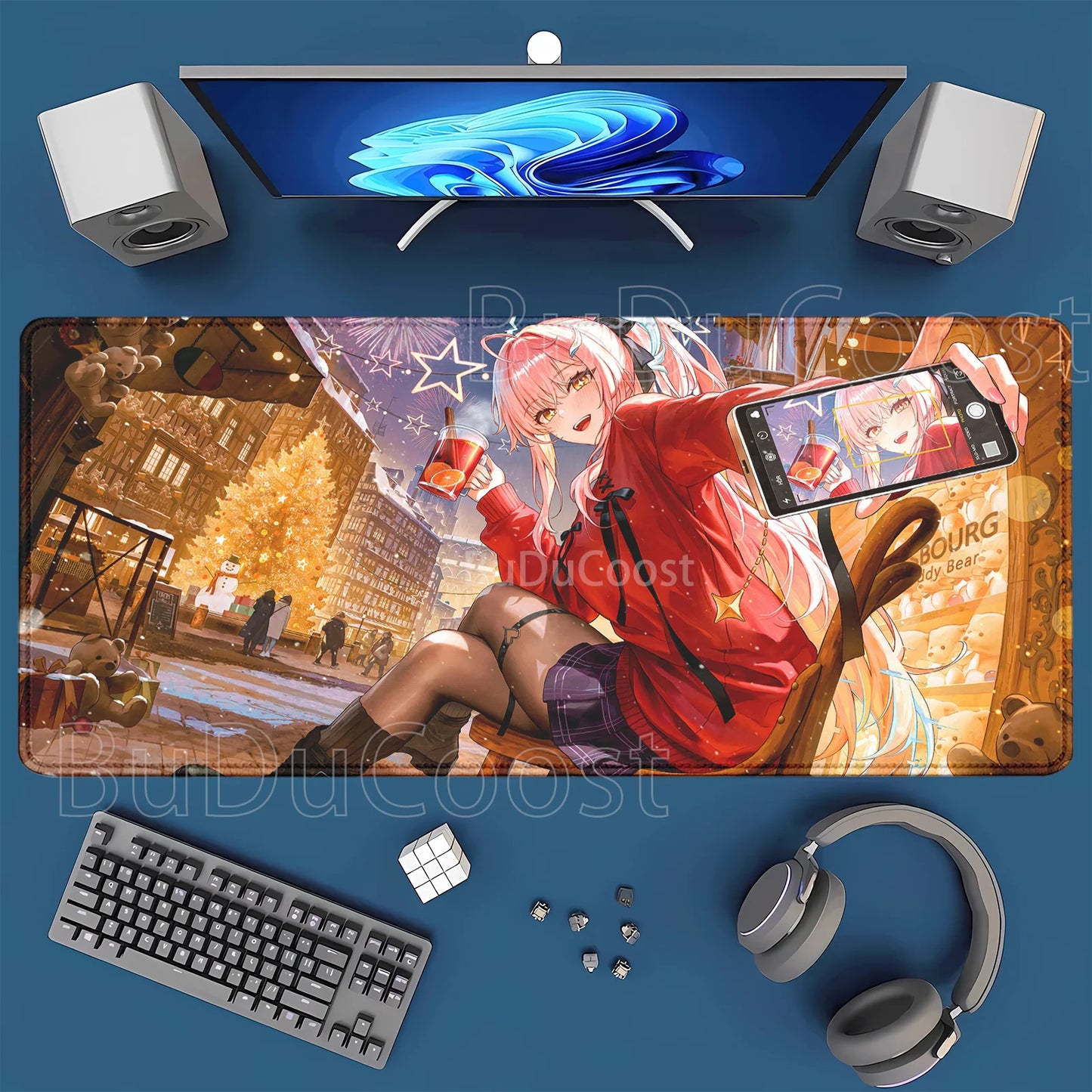 Gaming Mousepad Aemeath Wuthering  400x900mm HD Printing Desk Mat