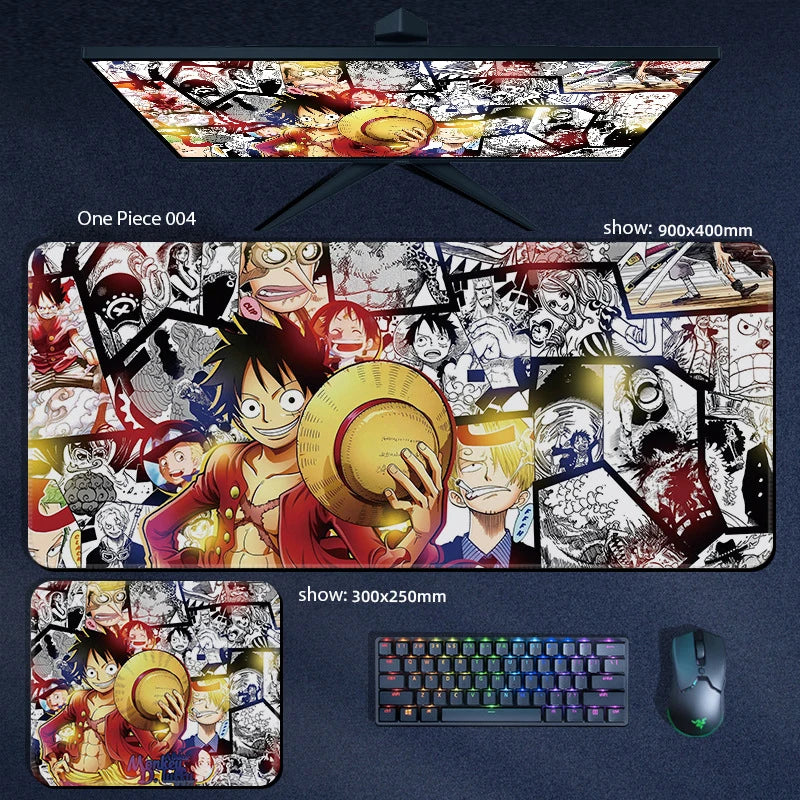 One Piece Anime Character XXL Gaming Mouse Pad – Luffy, Zoro & Crew Desk Mat