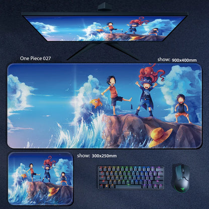 One Piece Anime Character XXL Gaming Mouse Pad – Luffy, Zoro & Crew Desk Mat