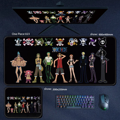 One Piece Anime Character XXL Gaming Mouse Pad – Luffy, Zoro & Crew Desk Mat