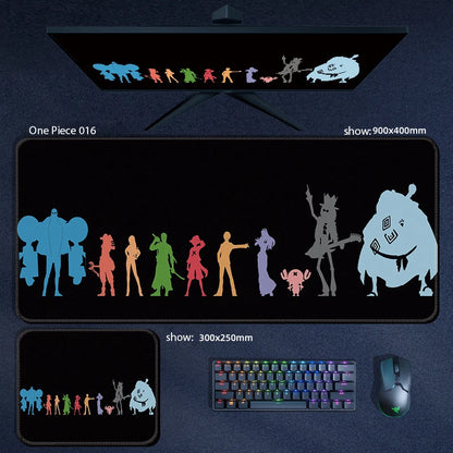 One Piece Anime Character XXL Gaming Mouse Pad – Luffy, Zoro & Crew Desk Mat