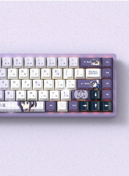 NEON SHOGUN Keycap Set – 129-Key Anime PBT Side-Glow Edition