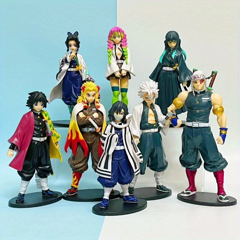 Demon Slayer PVC Anime Figure Set – 6 Collectible Action Figures