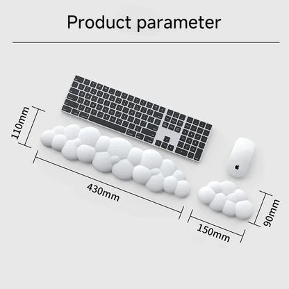 Ergonomic Cloud Wrist Rest Mouse Pad & Keyboard Support Set