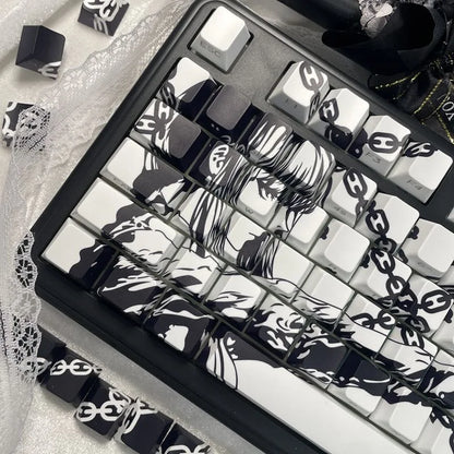 MAKIMA NOIR Keycap Set – 129-Key Anime PBT Japan Edition
