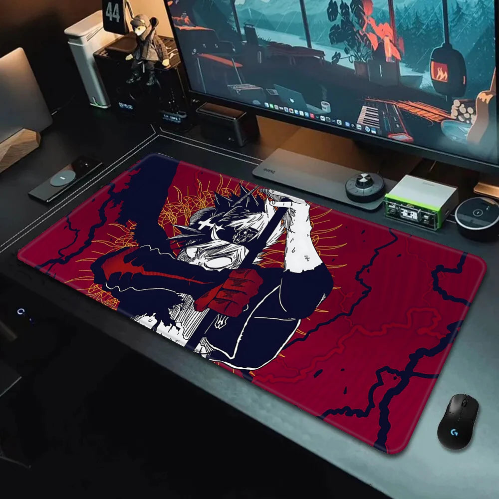 Black Clover XXL Gaming Mouse Pad (90×40cm) – HD Printed Anime Desk Mat with Non-Slip Base & Stitched Edges