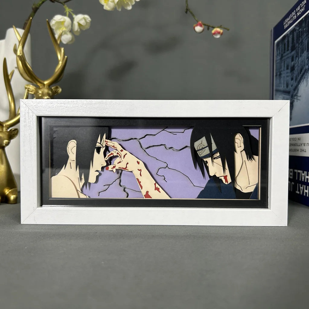Uchiha Sasuke & Uzumaki Naruto 3D Anime LED Light Box