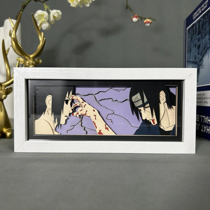 Uchiha Sasuke & Uzumaki Naruto 3D Anime LED Light Box