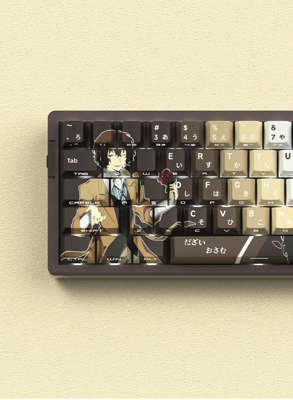 NEON SHOGUN Keycap Set – 129-Key Anime PBT Side-Glow Edition