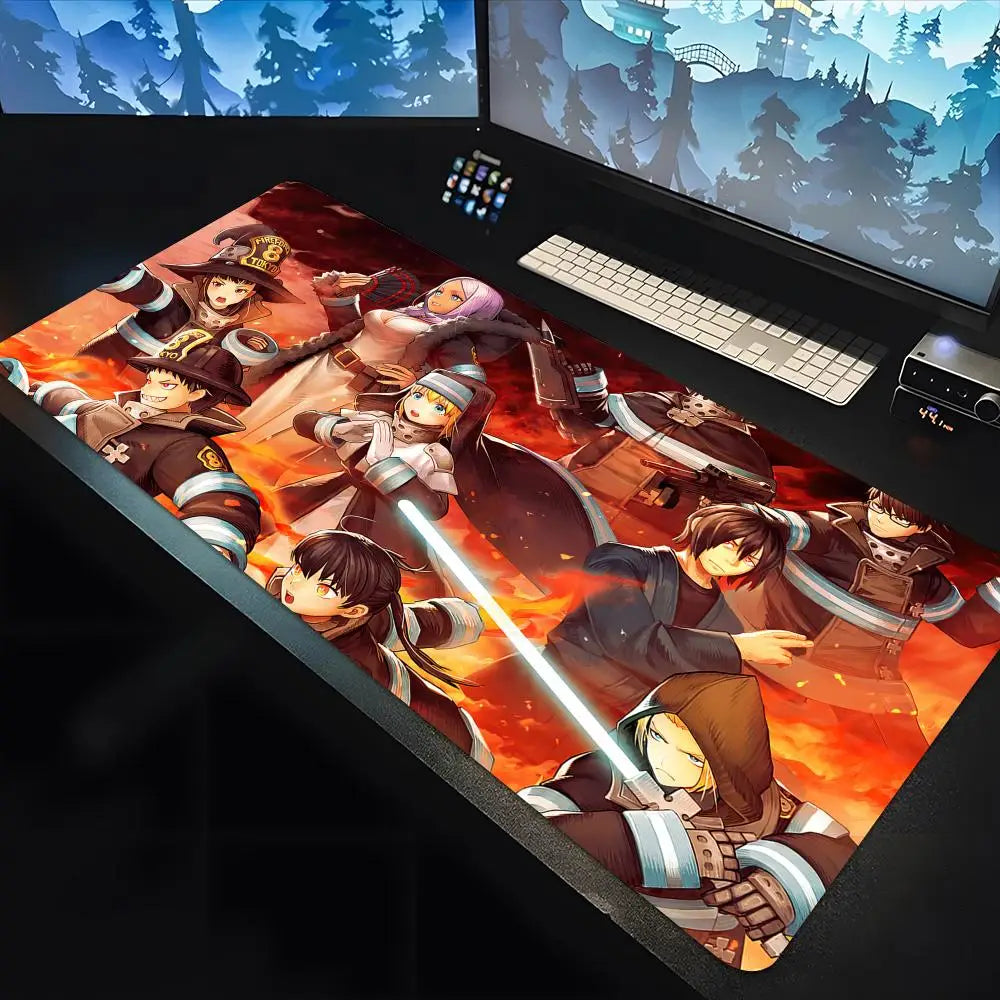Fire Force Flame Edition XL Desk Mat – Anime Extended Gaming Mousepad