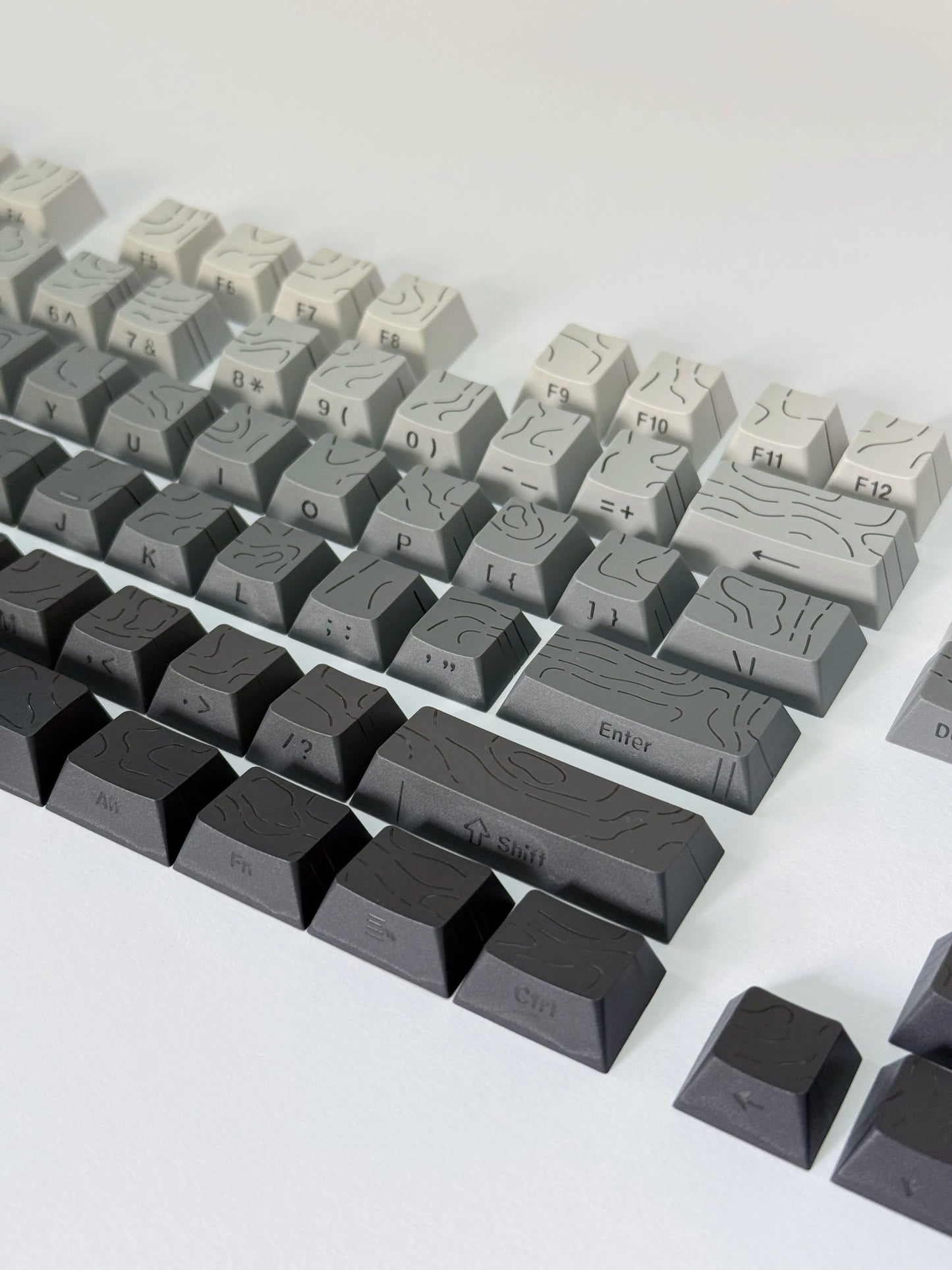 Aurora SideGlow Keycaps – Gradient RGB Shine-Through PBT