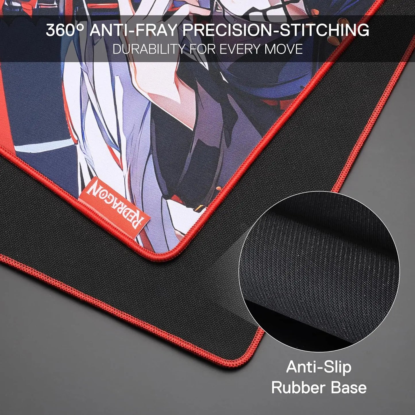 Redragon EISA P047 Anime Gaming Mouse Pad | Anti-Slip | Spill-Resistant | 5mm Thick