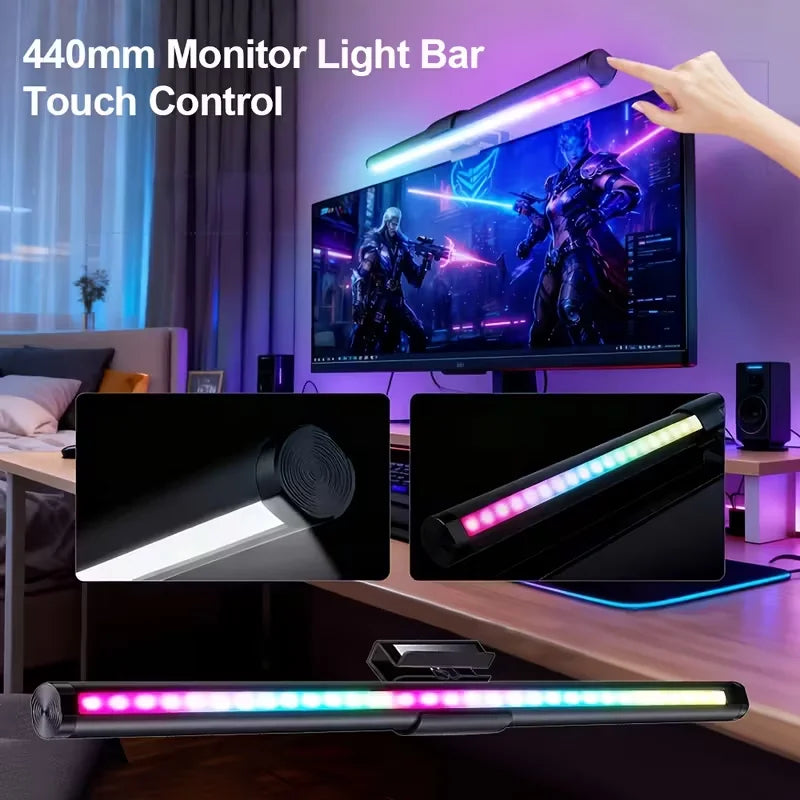 LED Monitor Light Bar – Eye-Care Screen Light with Stepless Dimming for Computer Monitors, Work & Gaming