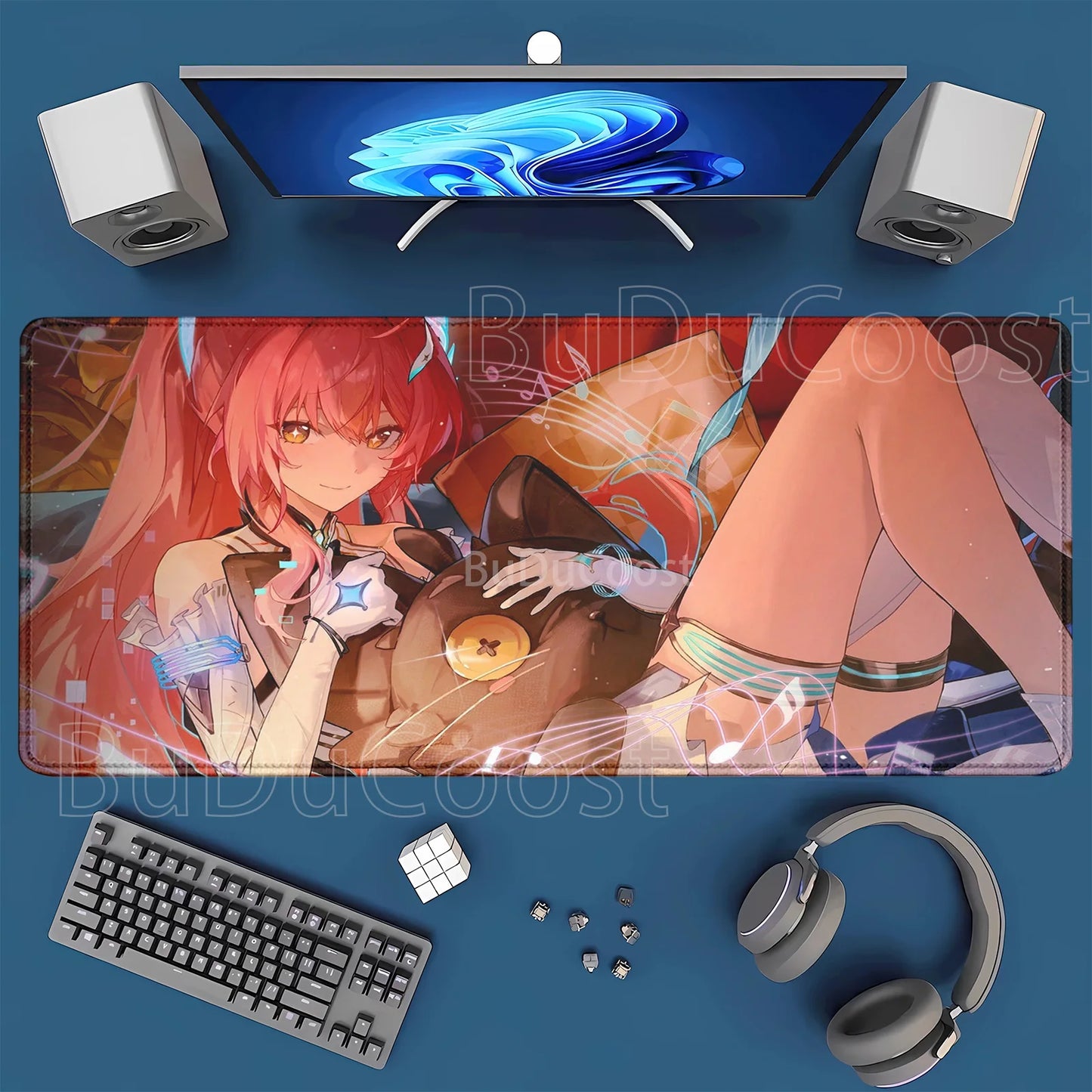 Gaming Mousepad Aemeath Wuthering  400x900mm HD Printing Desk Mat