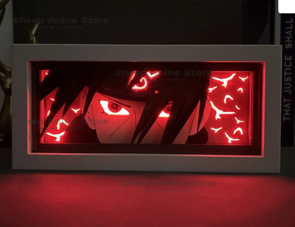 Uchiha Sasuke & Uzumaki Naruto 3D Anime LED Light Box
