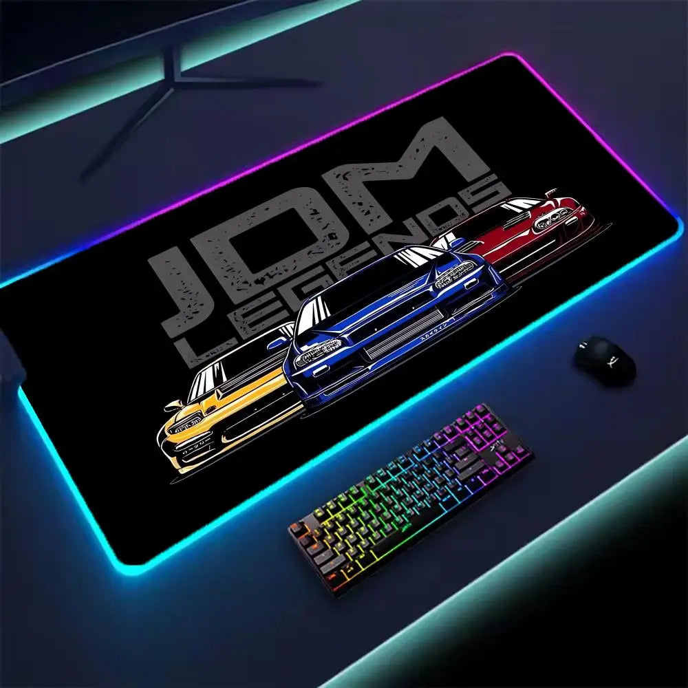 RGB Car Gaming Mouse Pad – LED Desk Mat